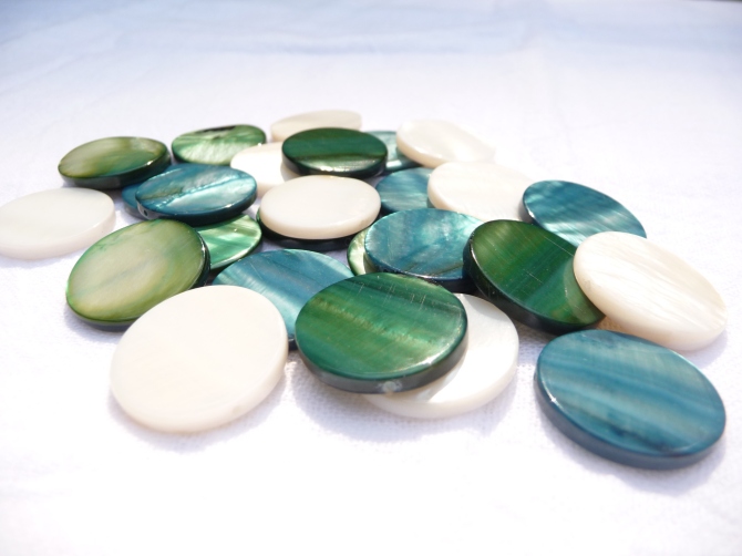 Blue-Green-White  Beads